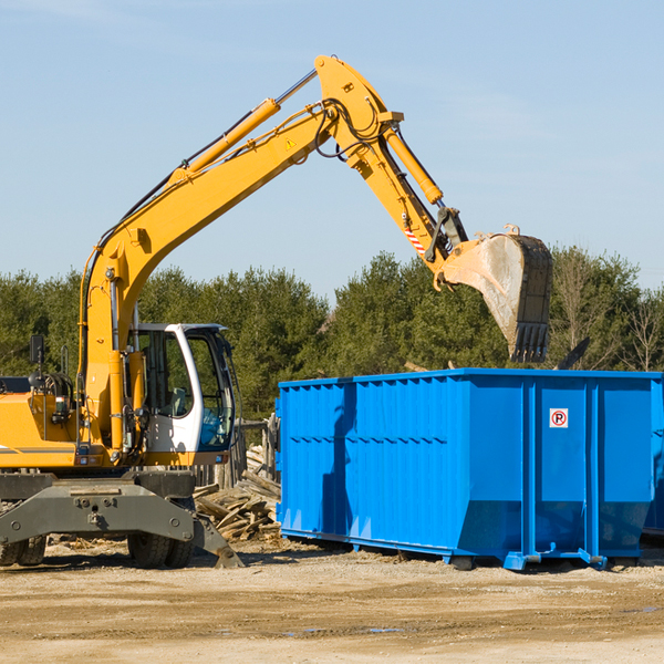 are there any restrictions on where a residential dumpster can be placed in Obert